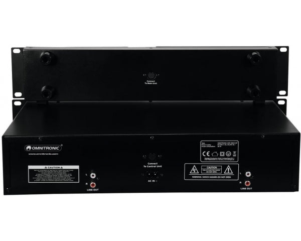 OMNITRONIC XDP-2800MT DOPPIO LETTORE CD MP3 USB SD MT DA RACK CON MASTERTEMPO - TechSoundSystem.com