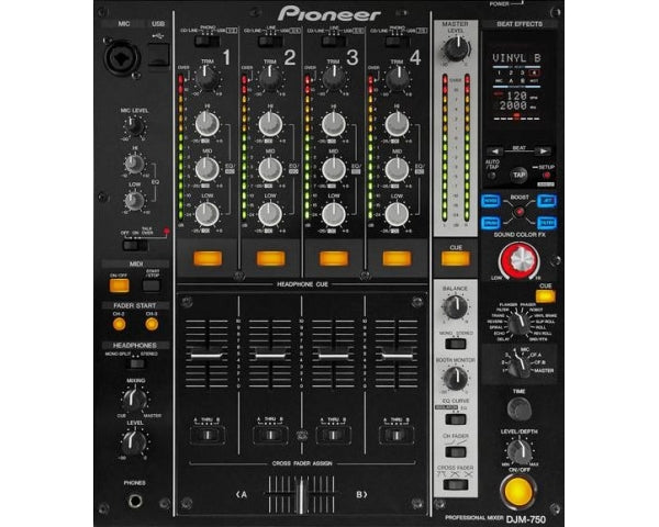 PIONEER DJM-750-K-MK2 MIXER DJ 4 CANALI DJM750 USB NERO ( MKII - new ) - TechSoundSystem.com