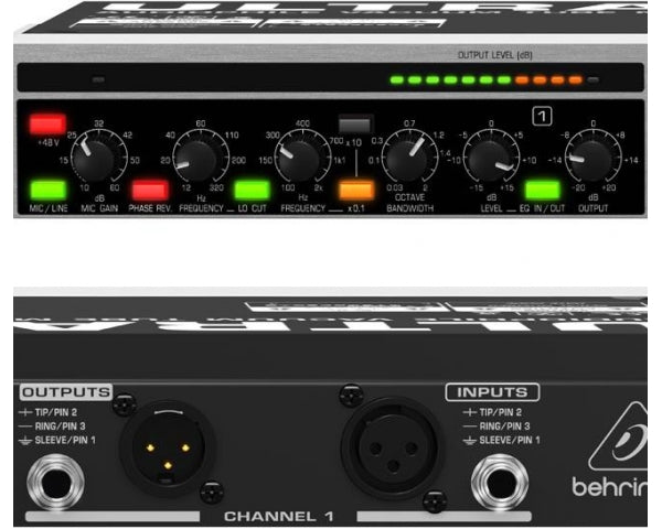 BEHRINGER MIC2200-V.2 ULTRAGAIN-PRO PREAMPLIFICATORE VALVOLARE MICROFONICO LINEA - TechSoundSystem.com