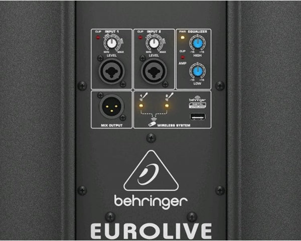 BEHRINGER B112-D EUROLIVE CASSA ATTIVA AMPLIFICATA 1000 WATT WOOFER 12" EQUALIZZATORE 2 BANDE 2 INGRESSI + WIRELESS READY - TechSoundSystem.com