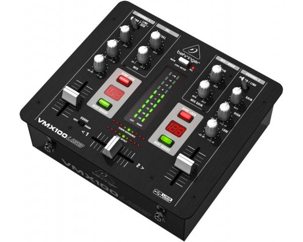 BEHRINGER VMX100USB PRO MIXER DJ 2 CANALI CON CONTABATTUTE + INGRESSO MICROFONO + INTERFACCIA AUDIO USB + SOFTWARE GRATUITO - TechSoundSystem.com