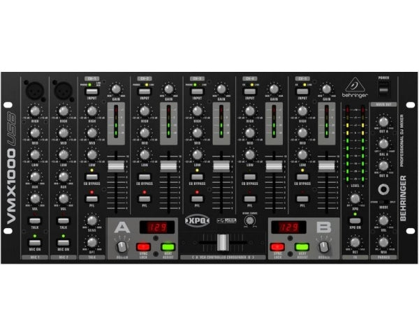 BEHRINGER VMX1000-USB PRO MIXER DJ 7 CANALI FADER TALKOVER BPM CONTROLLO VCA + INTERFACCIA AUDIO USB + SOFTWARE