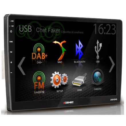 ZENEC ZE1010 autoradio monitor multimediale display capacitivo 10' per VW, SKODA, TOYOTA - TechSoundSystem.com