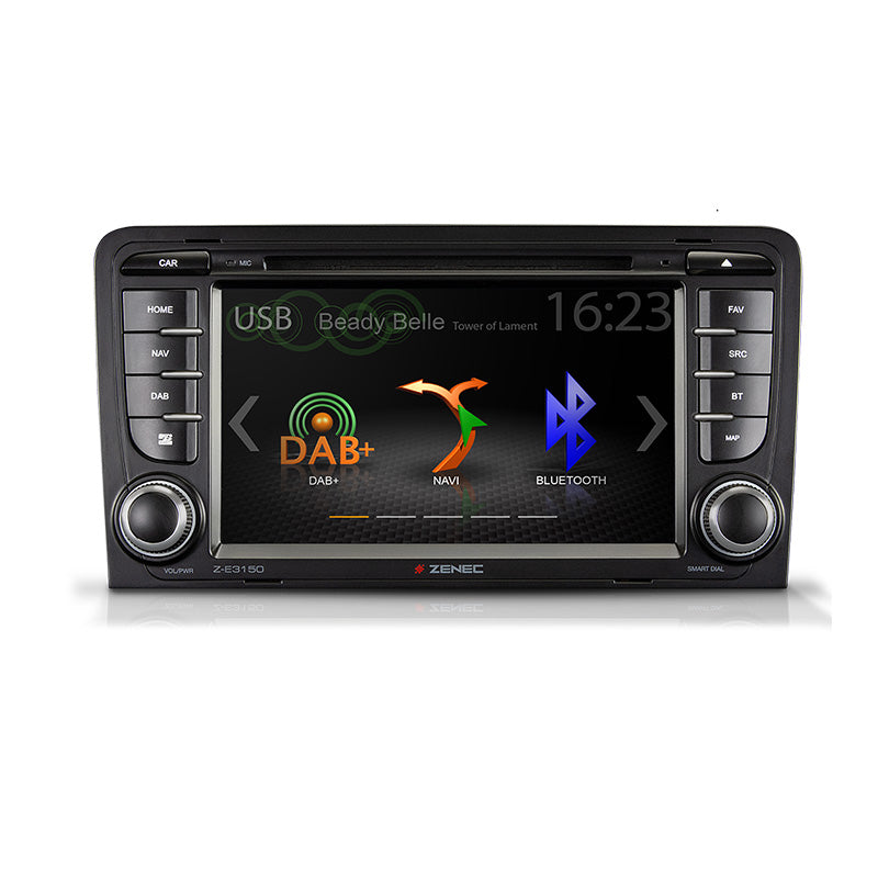 Zenec ZE3150 autoradio per Audi A3 custom fit con DAB - TechSoundSystem.com